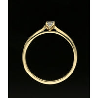 Diamond Solitaire Engagement Ring 0.25ct Emerald Cut in 9ct Yellow Gold