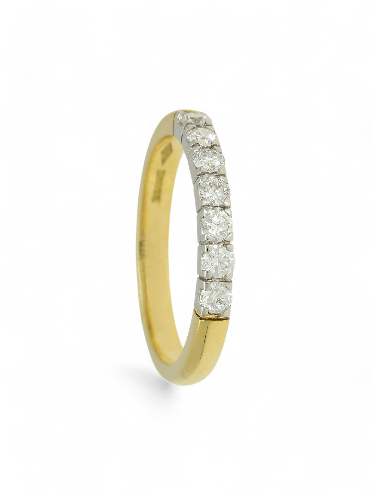 Diamond Half Eternity Ring 0.35ct Round Brilliant Cut in 18ct Yellow & White Gold