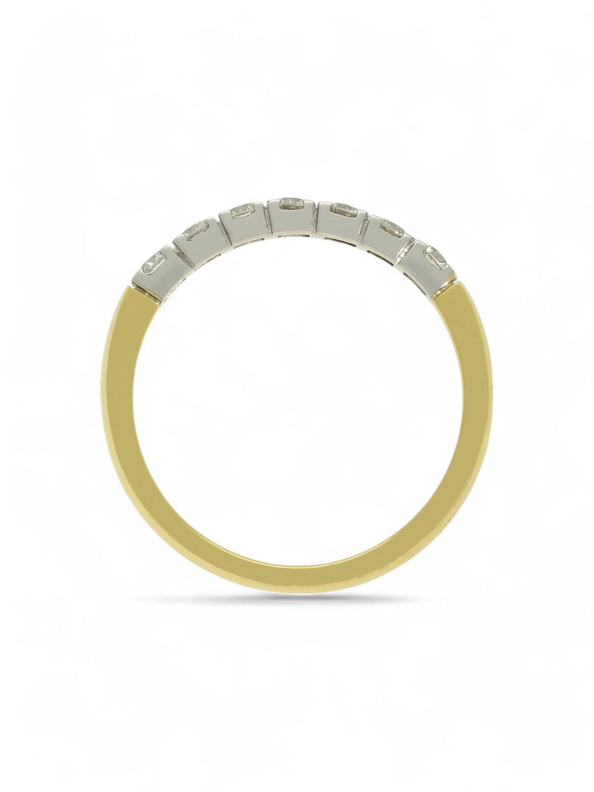 Diamond Half Eternity Ring 0.35ct Round Brilliant Cut in 18ct Yellow & White Gold