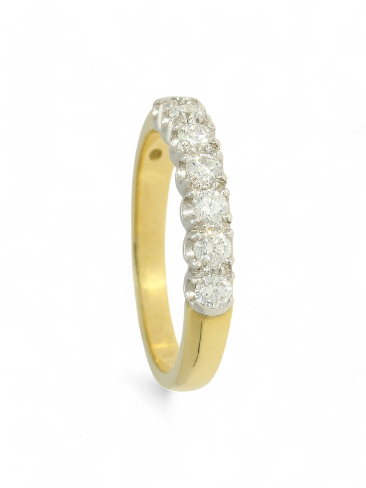 Diamond Half Eternity Ring 0.45ct Round Brilliant Cut in 18ct Yellow & White Gold