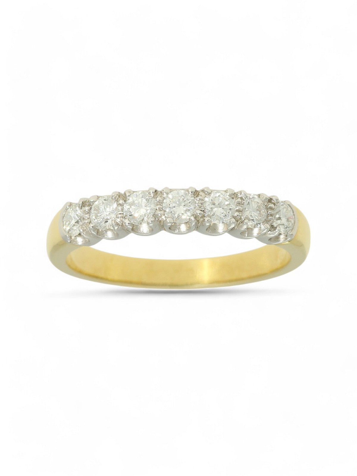 Diamond Half Eternity Ring 0.45ct Round Brilliant Cut in 18ct Yellow & White Gold