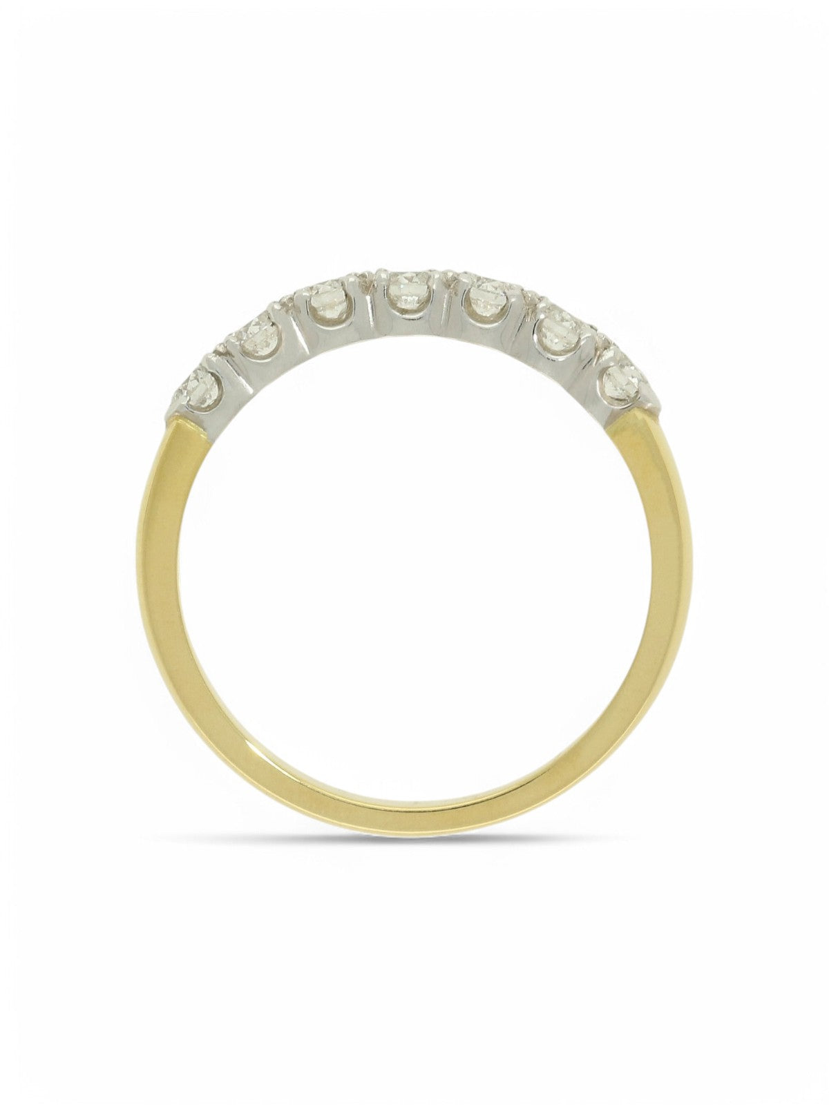 Diamond Half Eternity Ring 0.45ct Round Brilliant Cut in 18ct Yellow & White Gold