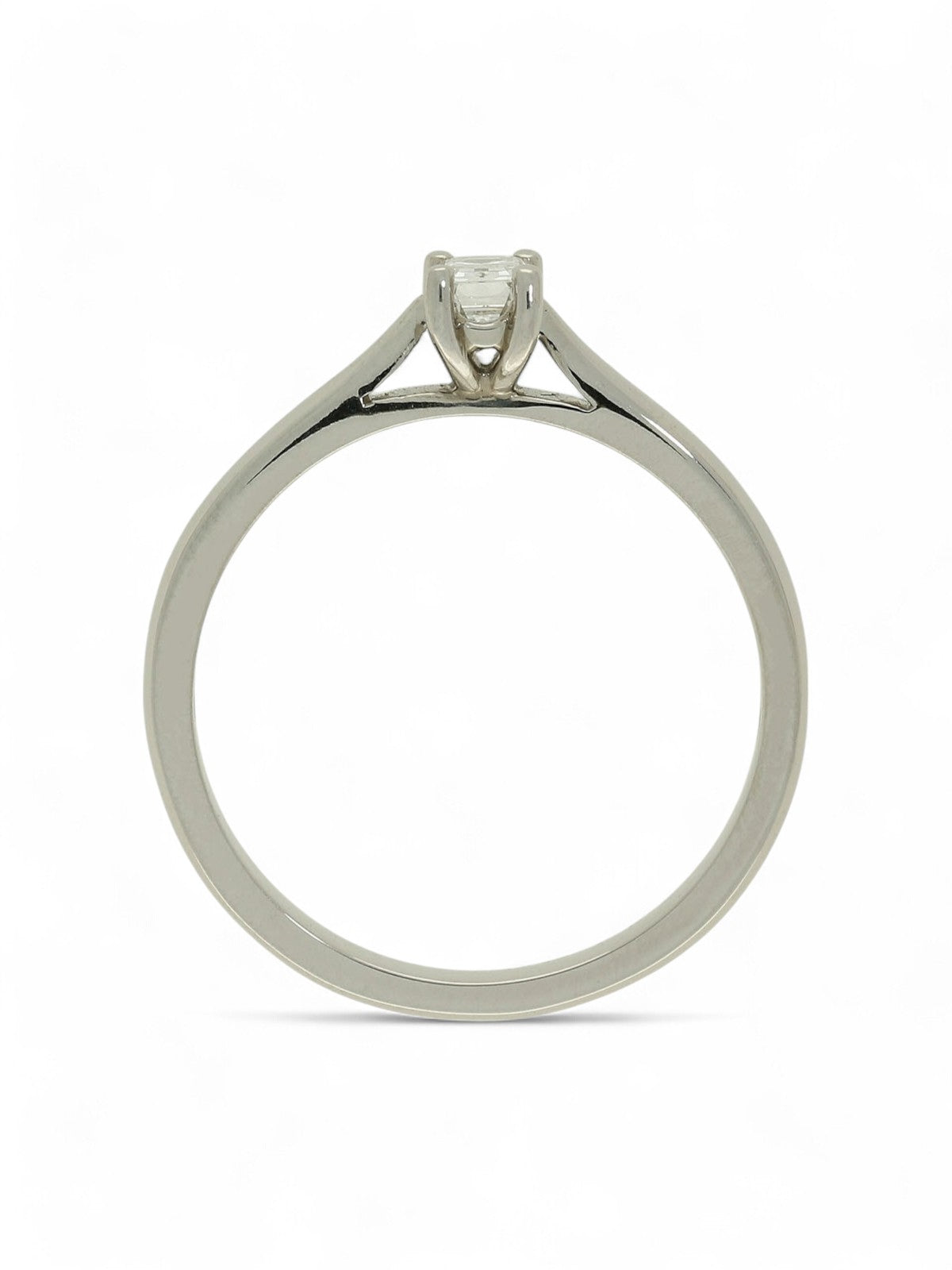 SALE Diamond Solitaire Engagement Ring "The Zara Collection" 0.26ct Emerald Cut in Platinum