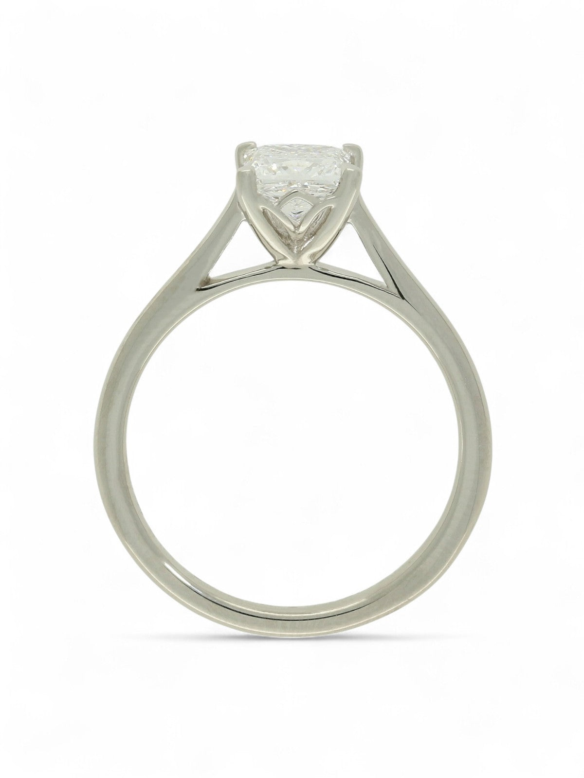 Lab Grown Diamond Solitaire Ring 1.00ct Princess Cut in Platinum