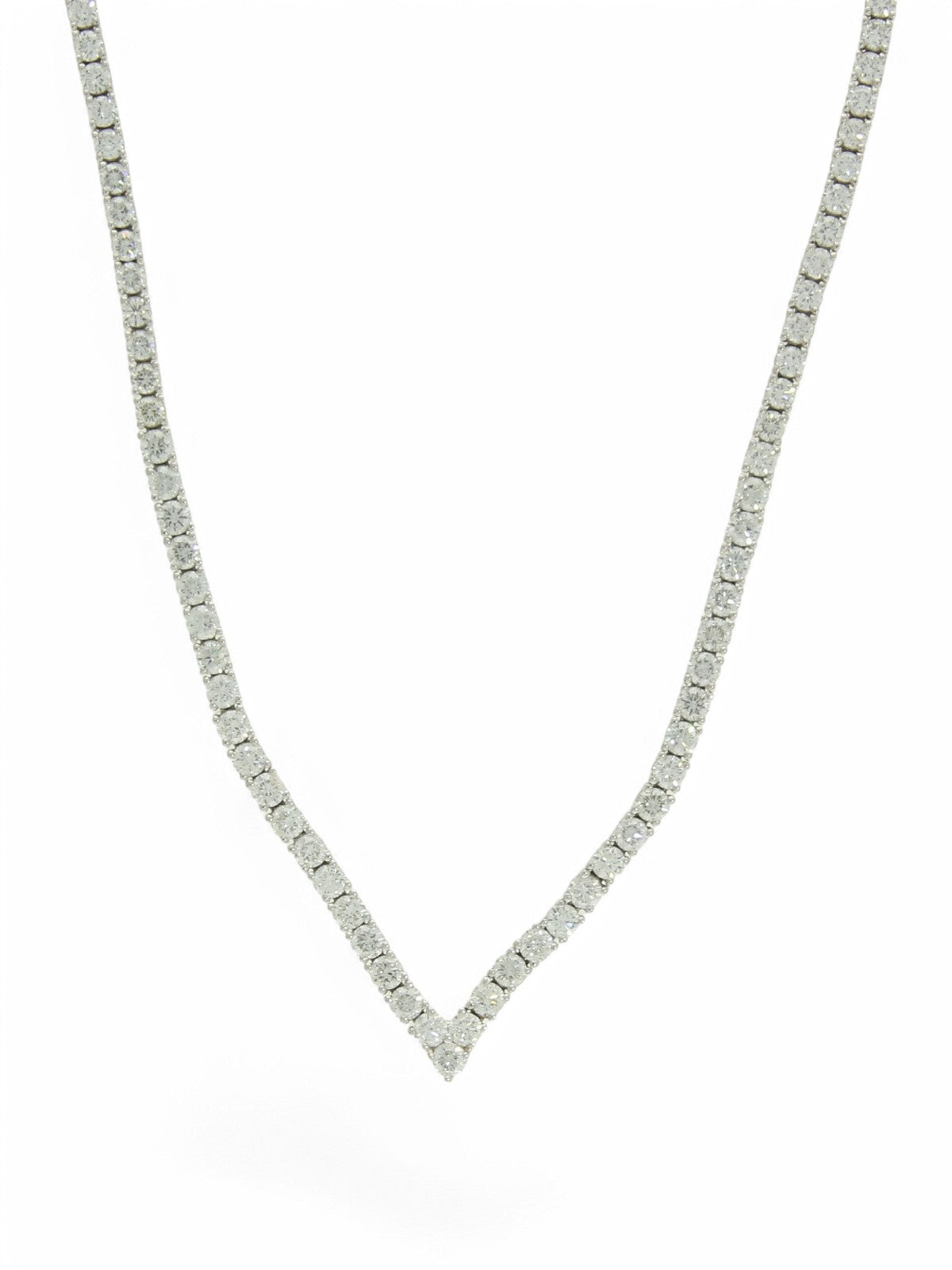 SALE Diamond Line Necklace 4.73ct in 18ct White Gold