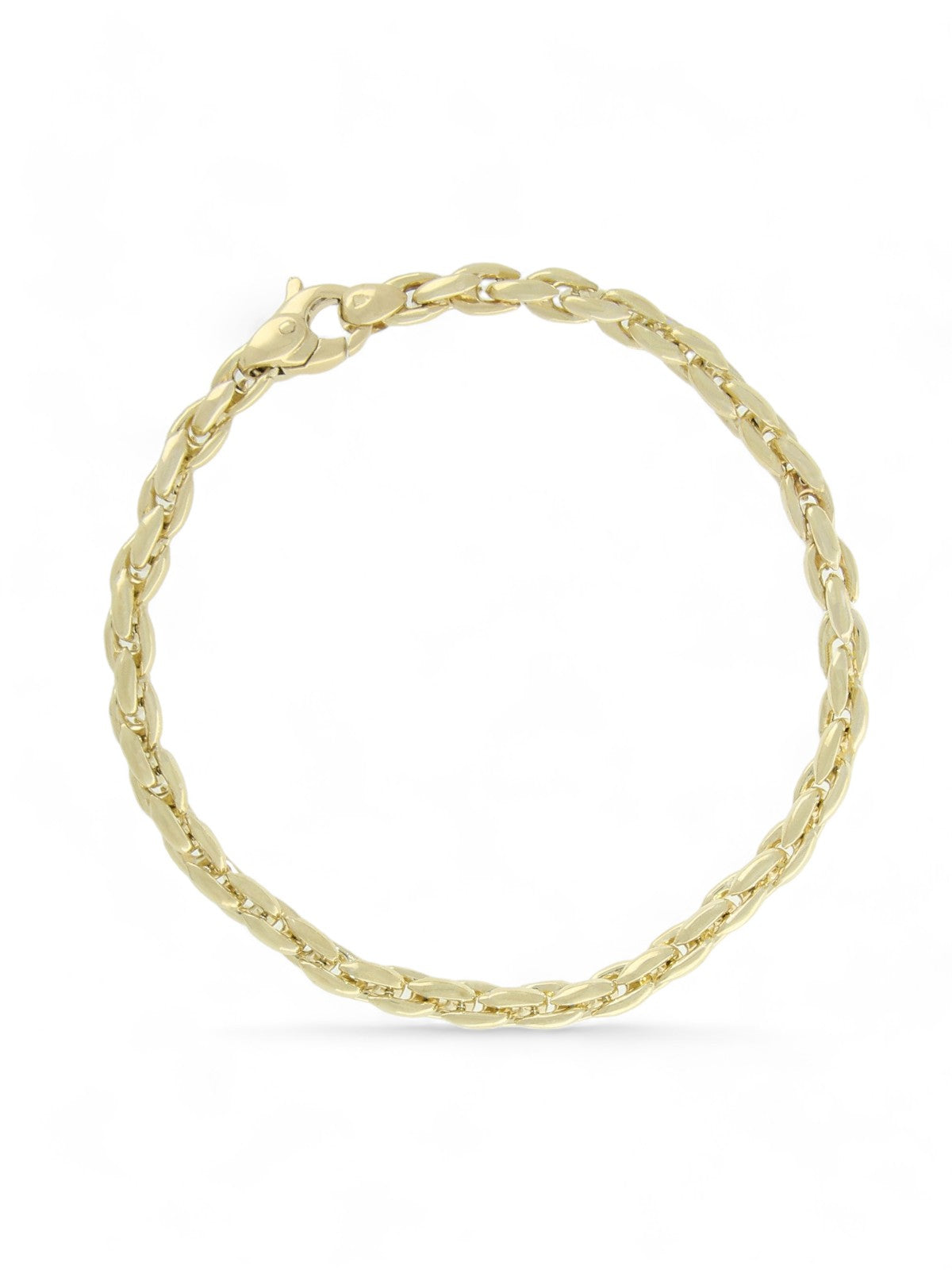 Tight Oval Link 19cm Bracelet in 9ct Yellow Gold