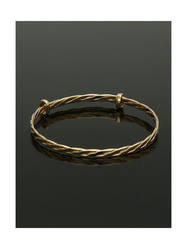 Baby's Celtic Twist Expanding Bangle in 9ct Yellow Gold