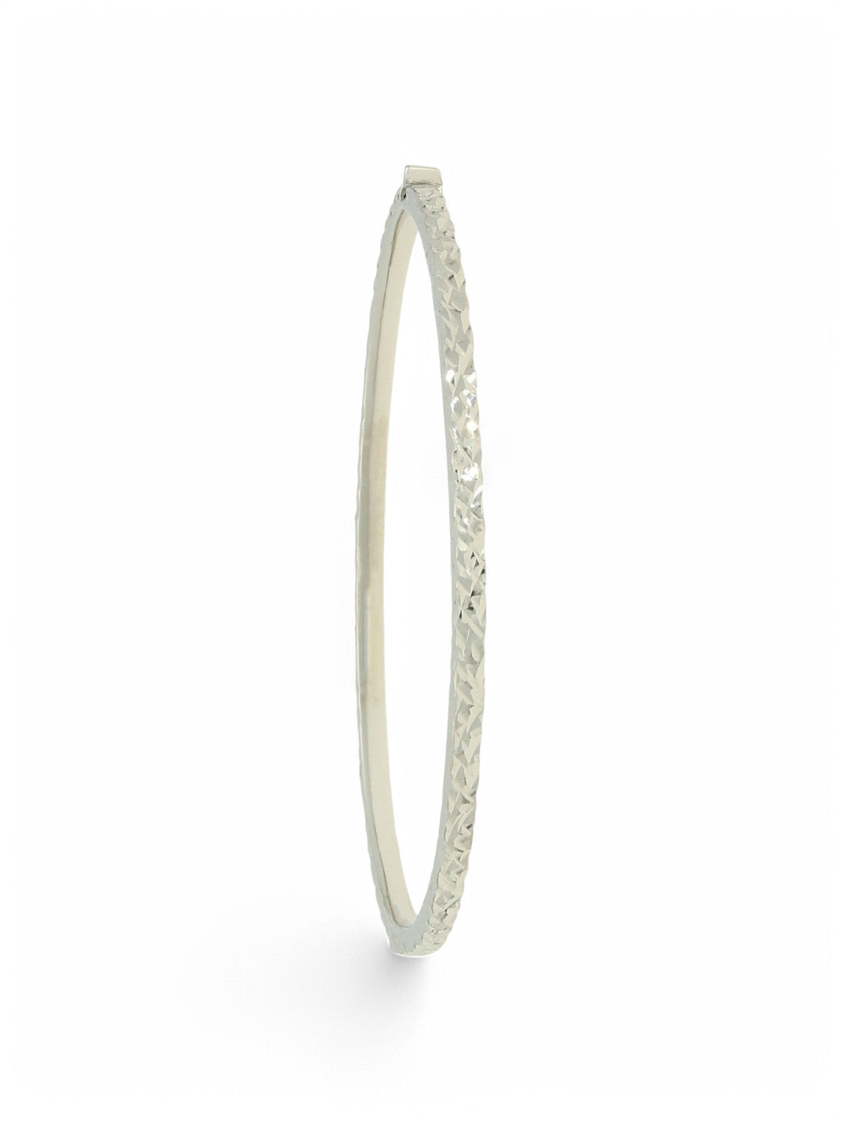 Patterned 9ct White Gold Bangle