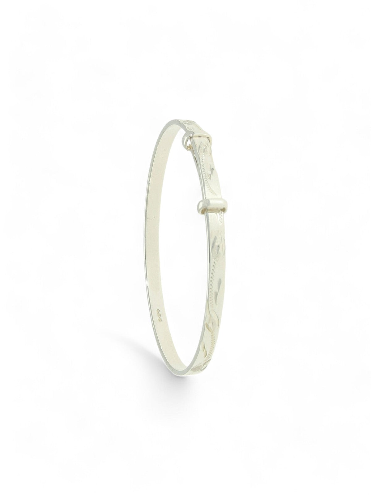 Child's Engraved Bangle in Silver