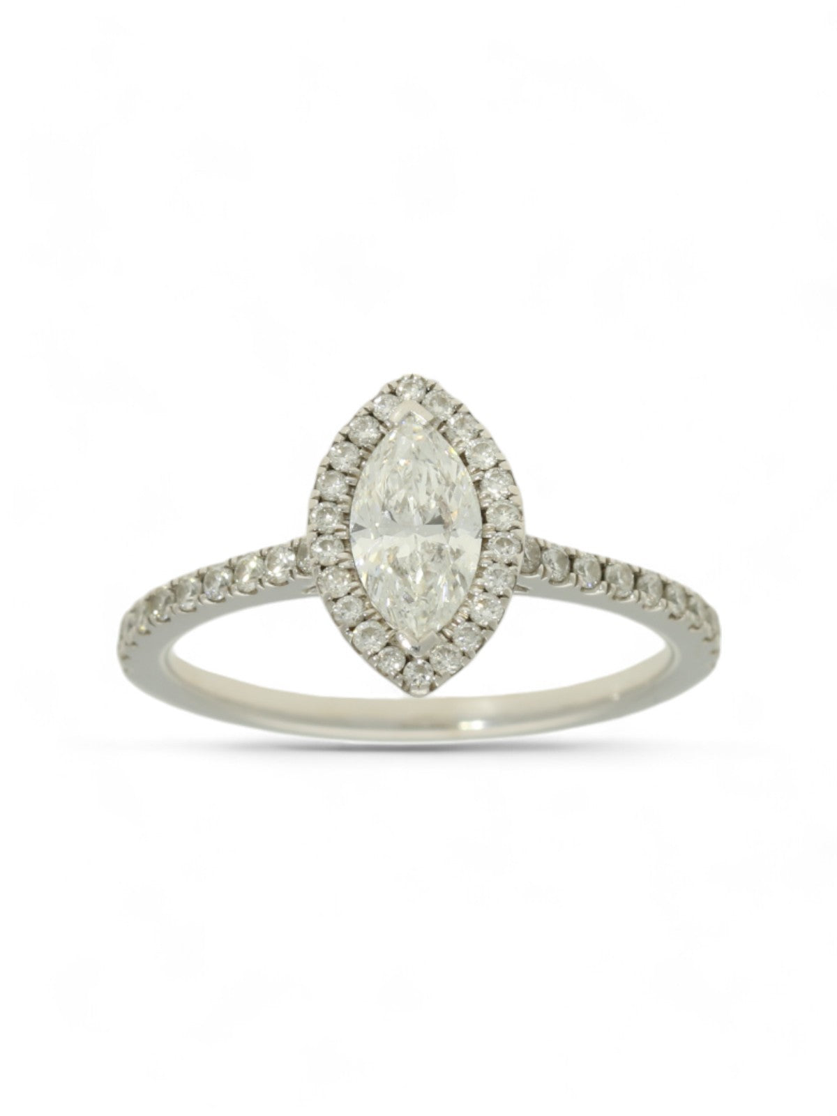 Pre Owned Diamond Cluster Ring in 18ct White Gold