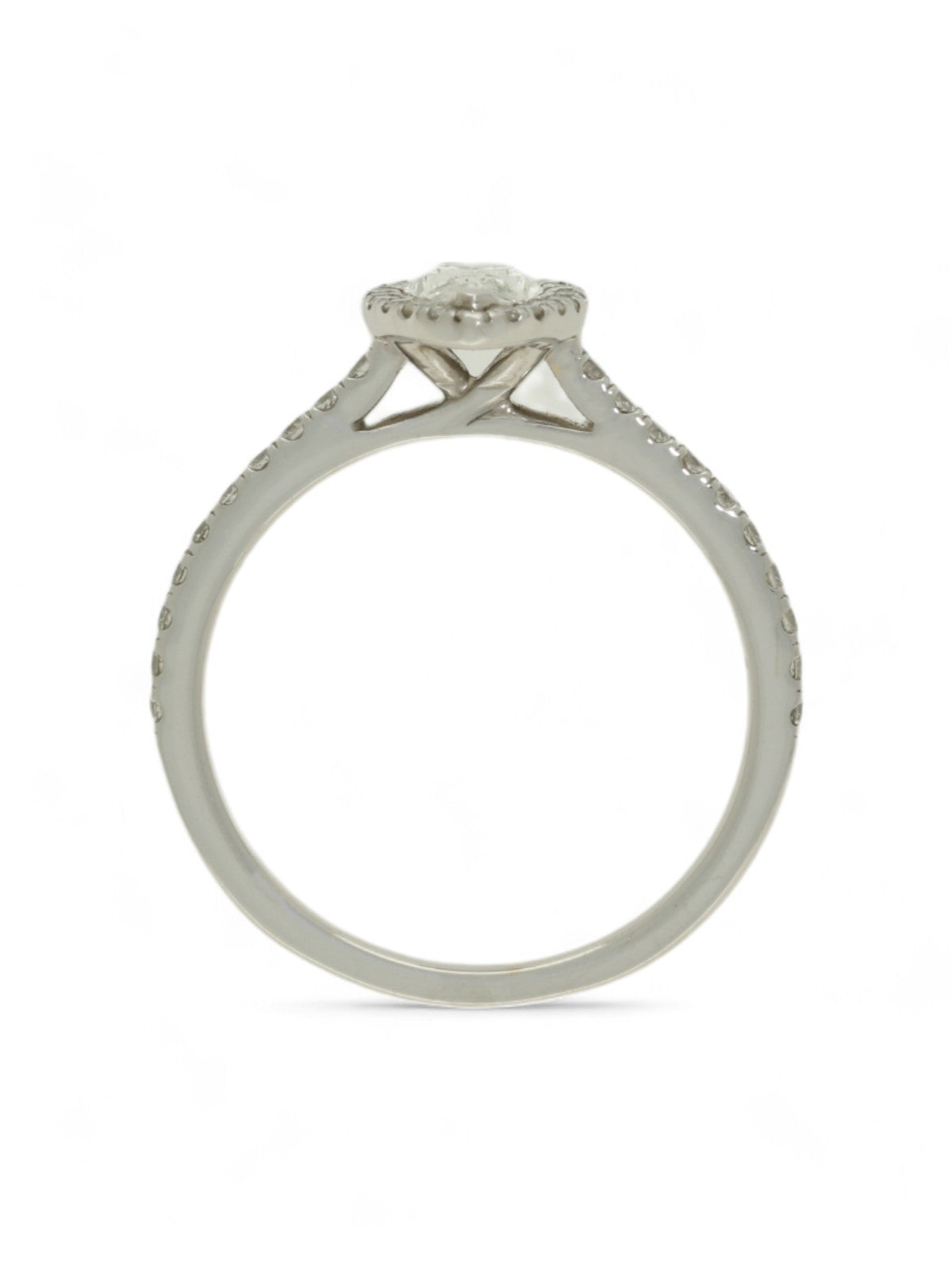 Pre Owned Diamond Cluster Ring in 18ct White Gold