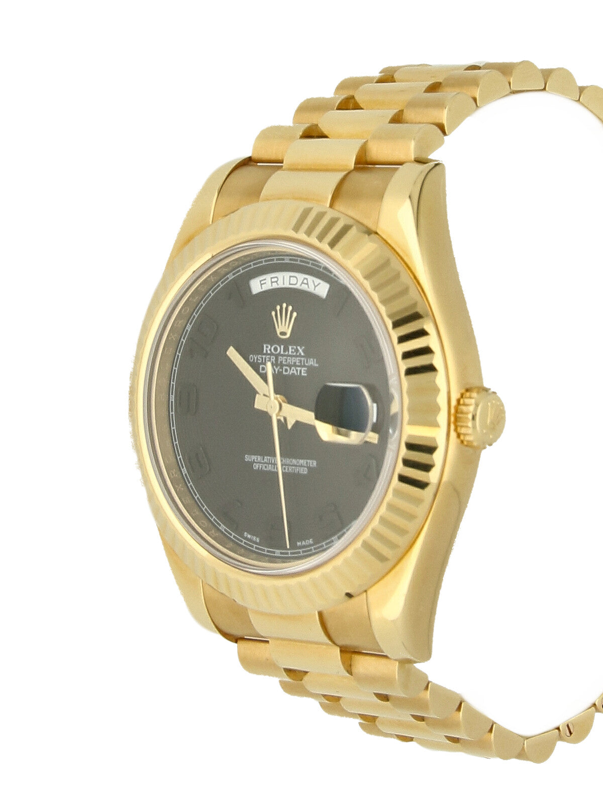 Pre Owned Rolex Day Date II 18ct Yellow Gold Automatic 41mm Watch on President Bracelet
