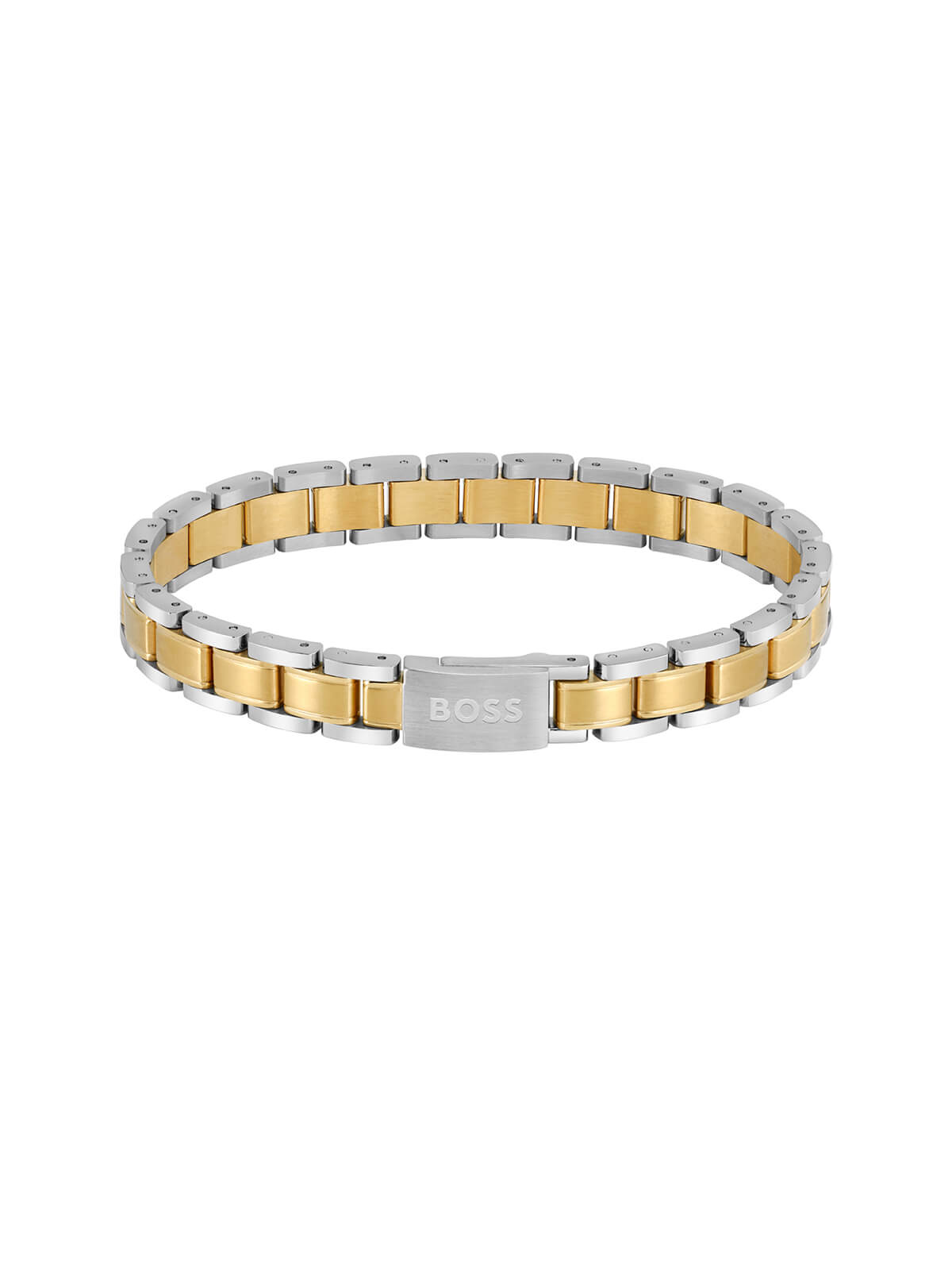BOSS Metal Link Essentials Bracelet in Stainless Steel & Gold Plating 1580195