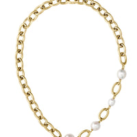 BOSS Leah Necklace in Gold Plating & Freshwater Pearl 1580540