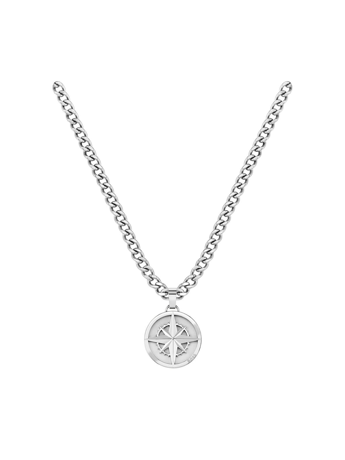 BOSS North Compass Necklace in Stainless Steel 1580544