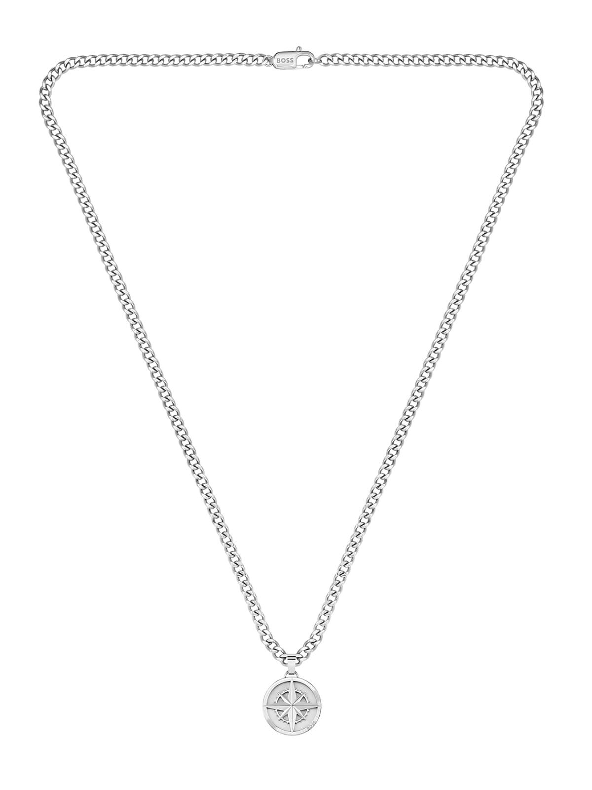 BOSS North Compass Necklace in Stainless Steel 1580544