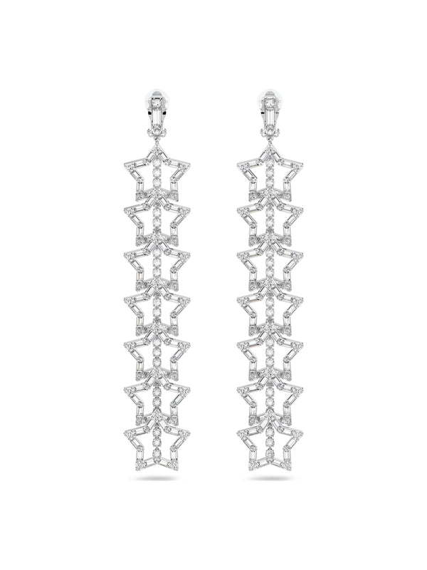 SALE Swarovski Stella White Crystal Clip Earrings 5617756