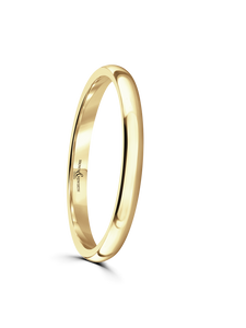 Brown & Newirth Sleek 2mm Wedding Ring in 18ct Yellow Gold