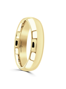 Brown & Newirth Sleek 6mm Wedding Ring in 9ct Yellow Gold