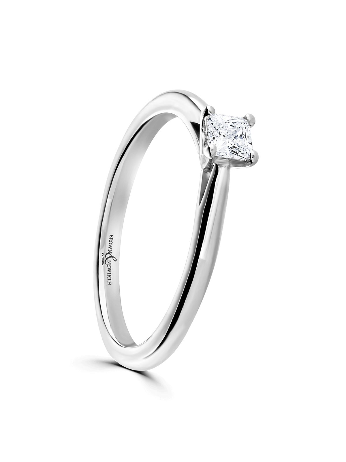 Brown & Newirth Heartbeat 0.25ct Princess Cut Diamond Solitaire Engagement Ring in Platinum