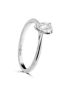 Brown & Newirth Lily 0.50ct Pear Cut Certificated Diamond Solitaire Engagement Ring in Platinum