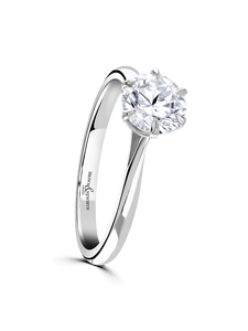 Brown & Newirth Delphine 1.00ct Brilliant Cut Certificated Diamond Solitaire Engagement Ring in Platinum