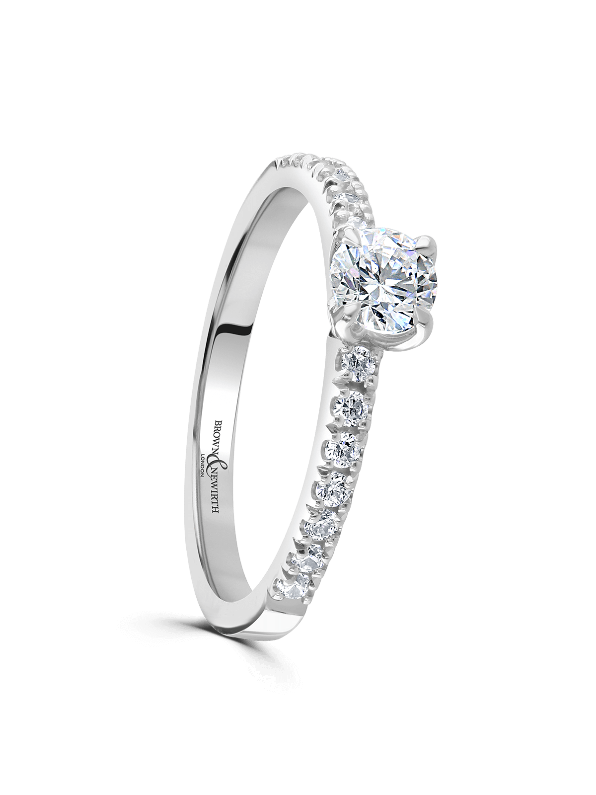 Brown & Newirth Sweet Bay 0.33ct Brilliant Cut Certificated Diamond Solitaire Engagement Ring in Platinum