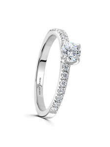 Brown & Newirth Sweet Bay 0.50ct Brilliant Cut Certificated Diamond Solitaire Engagement Ring in Platinum
