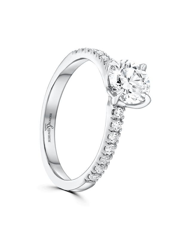 Brown & Newirth Sweet Bay 0.70ct Brilliant Cut Certificated Diamond Solitaire Engagement Ring in Platinum