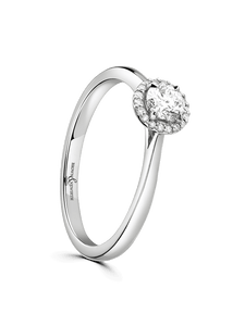 Brown & Newirth Celeste 0.25ct Brilliant Cut Diamond Halo Engagement Ring in Platinum