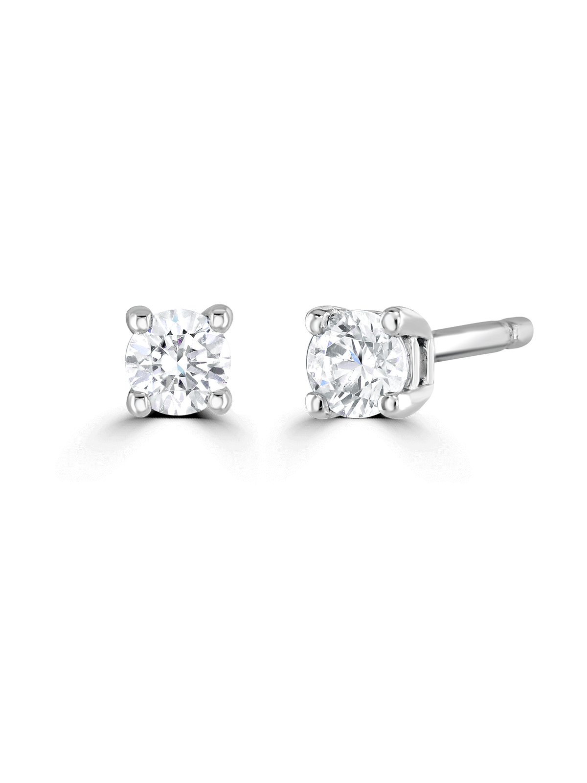 Brown & Newirth Rosie 0.15ct Brilliant Cut Diamond Solitaire Earrings in 9ct White Gold