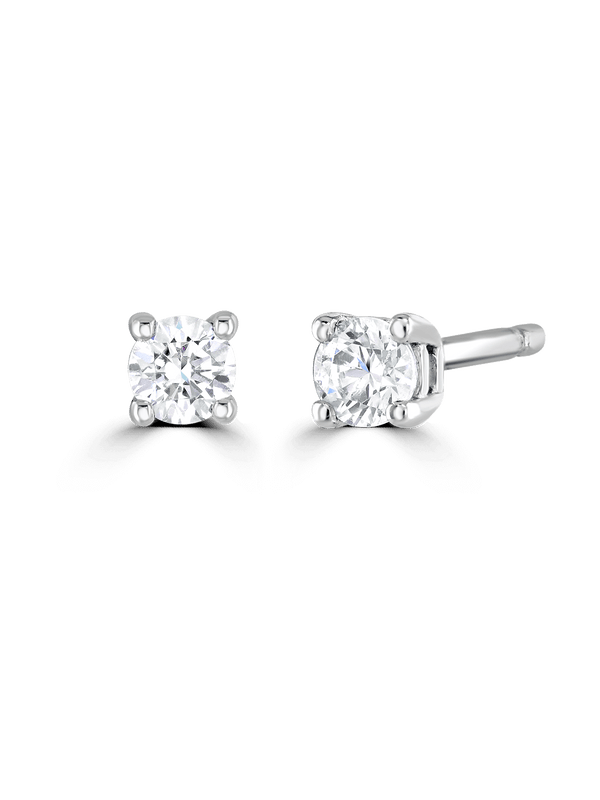 Brown & Newirth Rosie 0.15ct Brilliant Cut Diamond Solitaire Earrings in 9ct White Gold