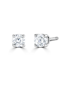 Brown & Newirth Rosie 0.25ct Brilliant Cut Diamond Solitaire Earrings in 9ct White Gold