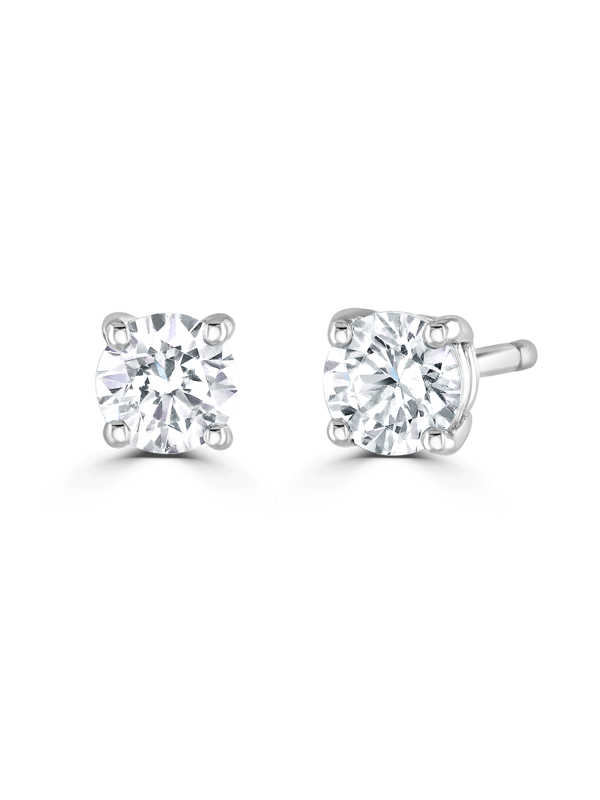 Brown & Newirth Rosie 0.50ct Brilliant Cut Diamond Solitaire Earrings in 9ct White Gold