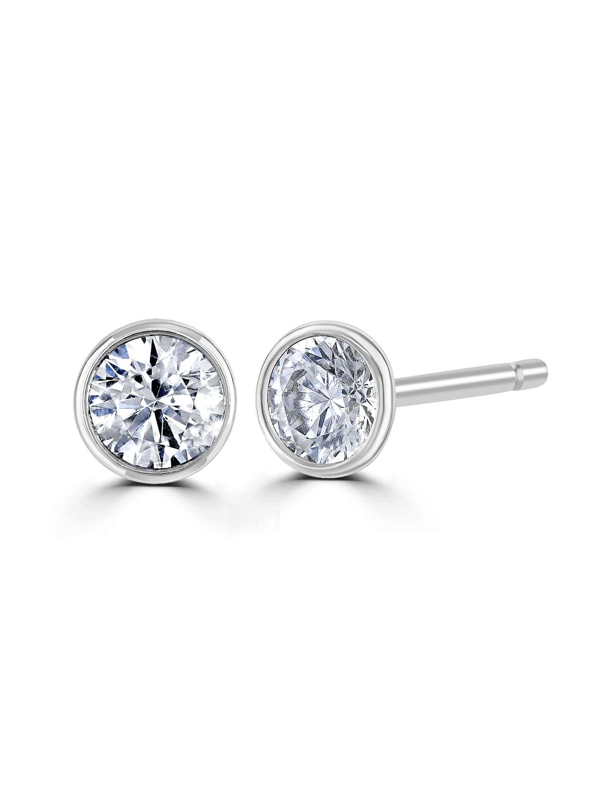 Brown & Newirth 0.30ct Brilliant Cut Solitaire Stud Earrings in 9ct White Gold