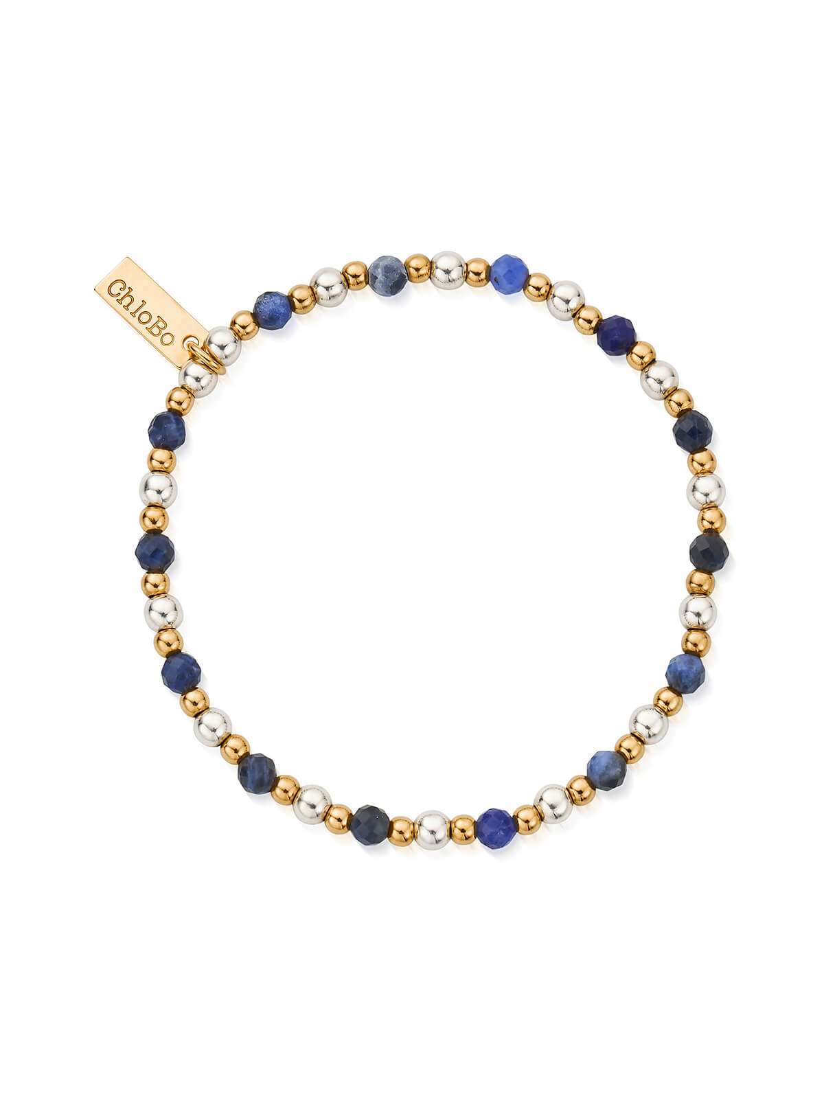 ChloBo Didi Sodalite Bracelet in Silver & Gold Plating GMBS