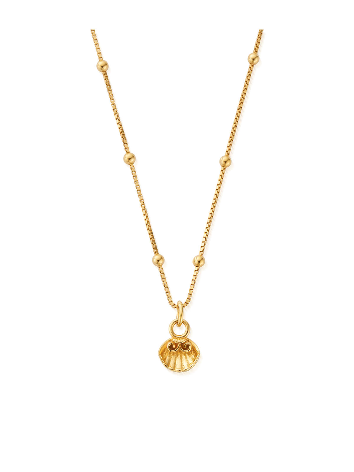 ChloBo Bobble Chain Travel Seeker Necklace in Gold Plating GNBB3403