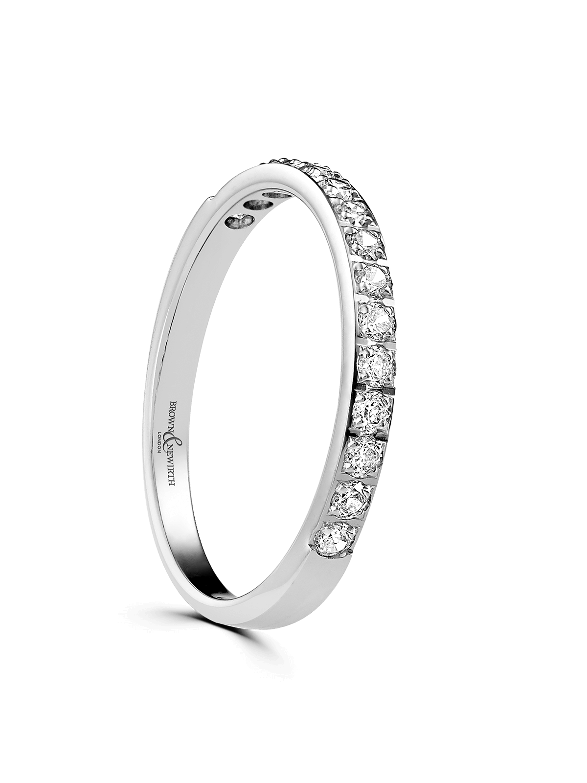 Diamond Half Eternity Ring 0.25ct Round Brilliant Cut in Platinum