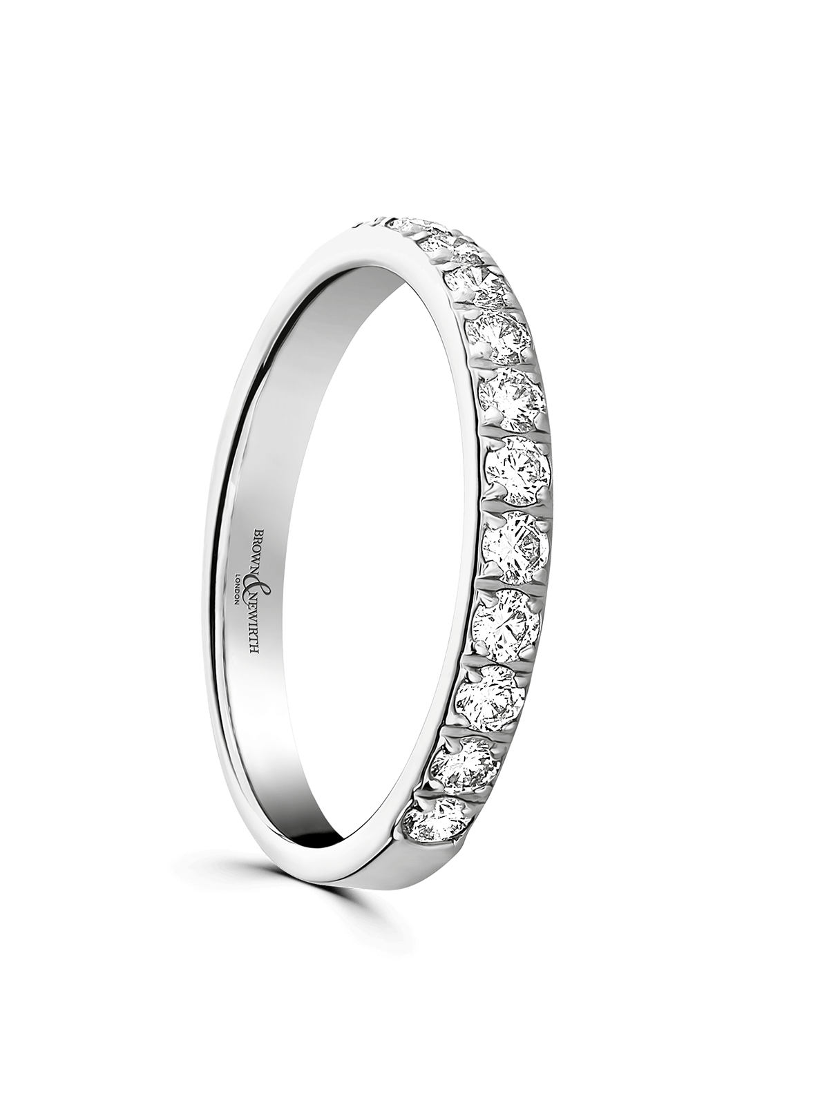 Diamond Half Eternity Ring 0.50ct Brilliant Cut in Platinum