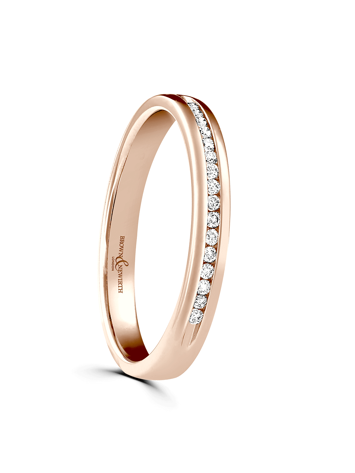 Diamond Half Eternity Ring 0.07ct Brilliant Cut in 18ct Rose Gold
