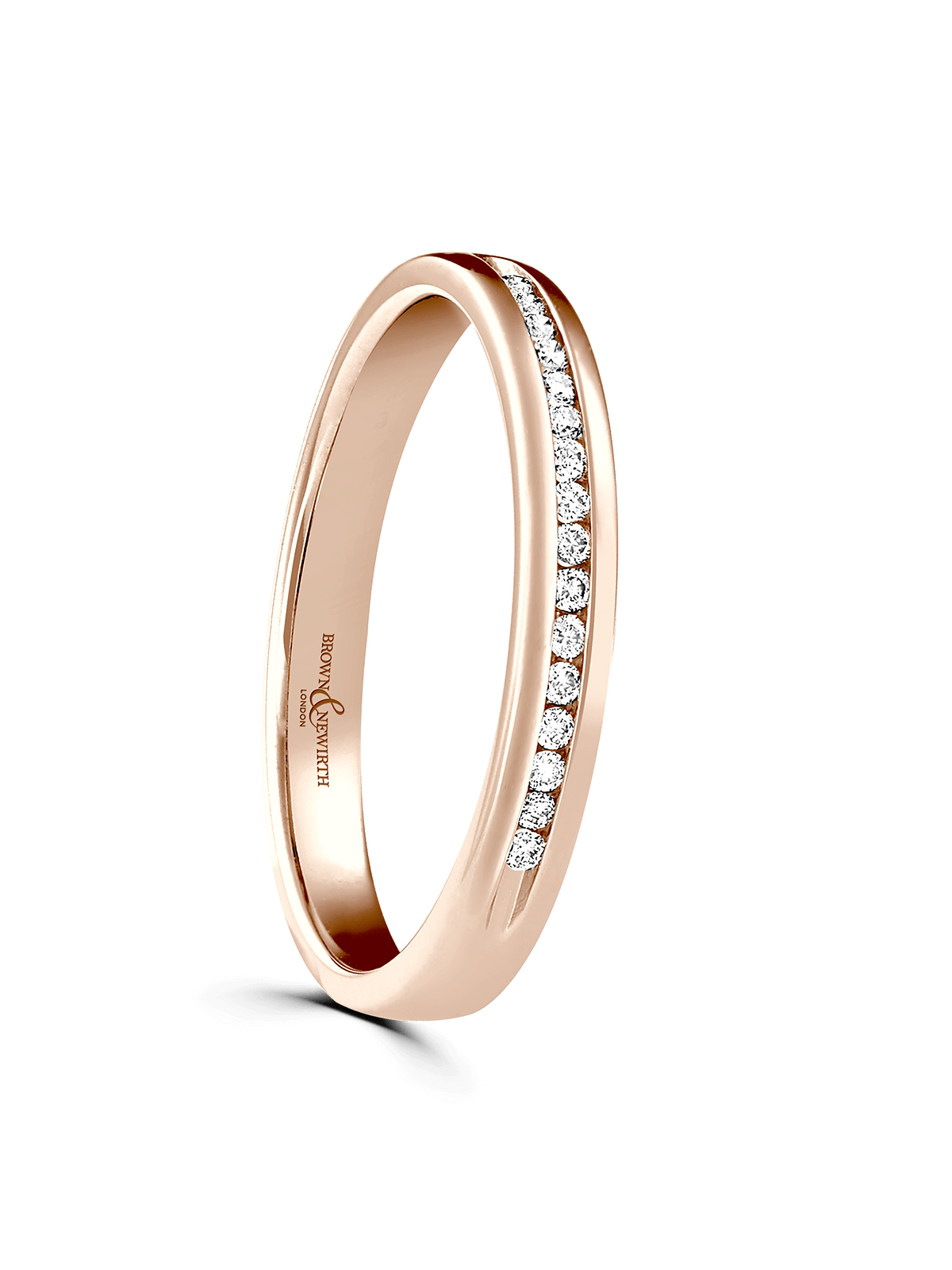 Brown & Newirth Elegance 0.07ct Brilliant Cut Diamond Eternity Ring in 18ct Rose Gold
