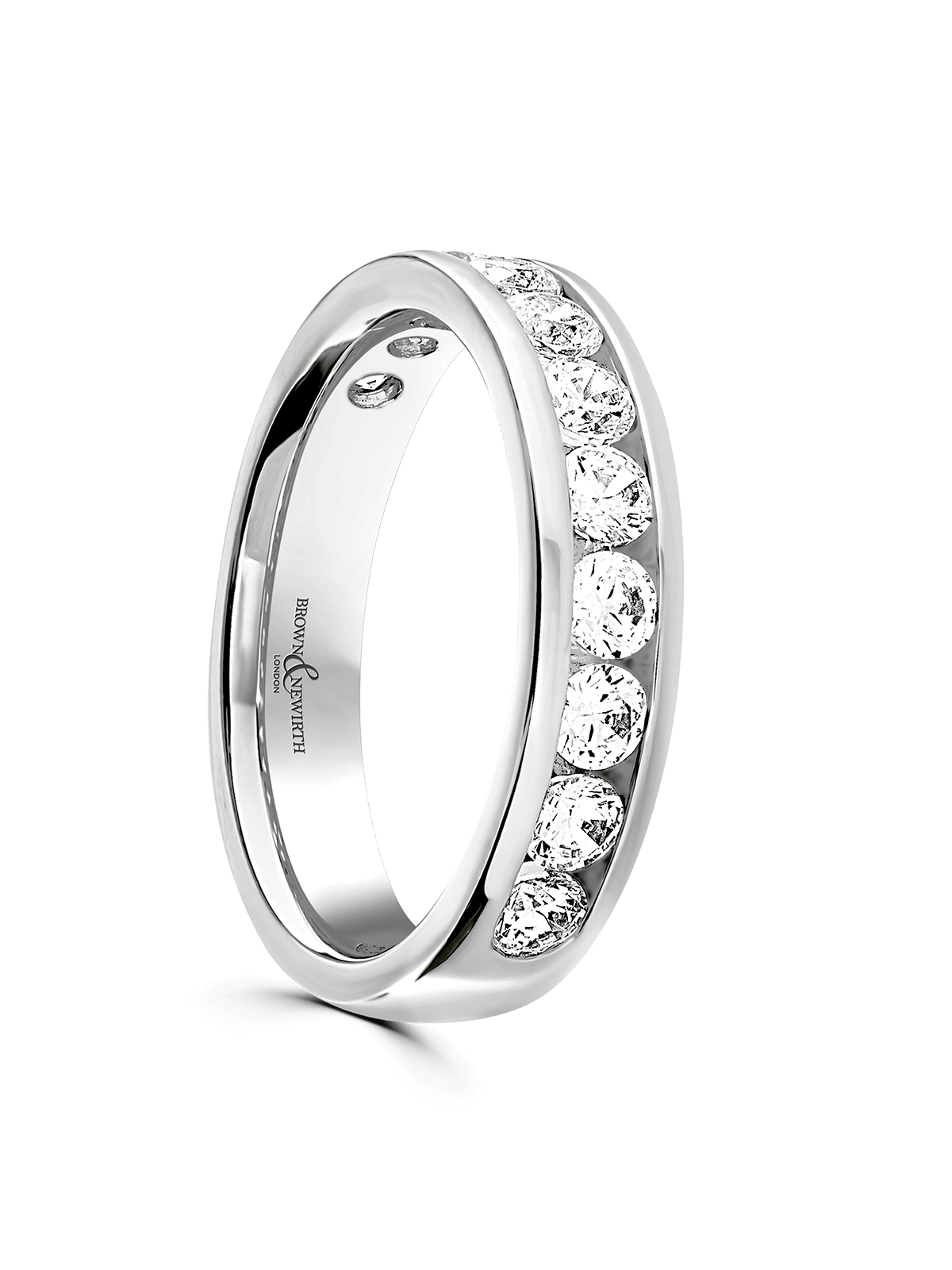 Diamond Half Eternity Ring 1.00ct Brilliant Cut in Platinum
