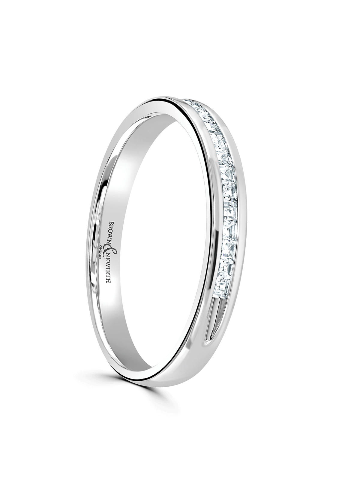 Diamond Half Eternity Ring 0.20ct Princess Cut in 9ct White Gold