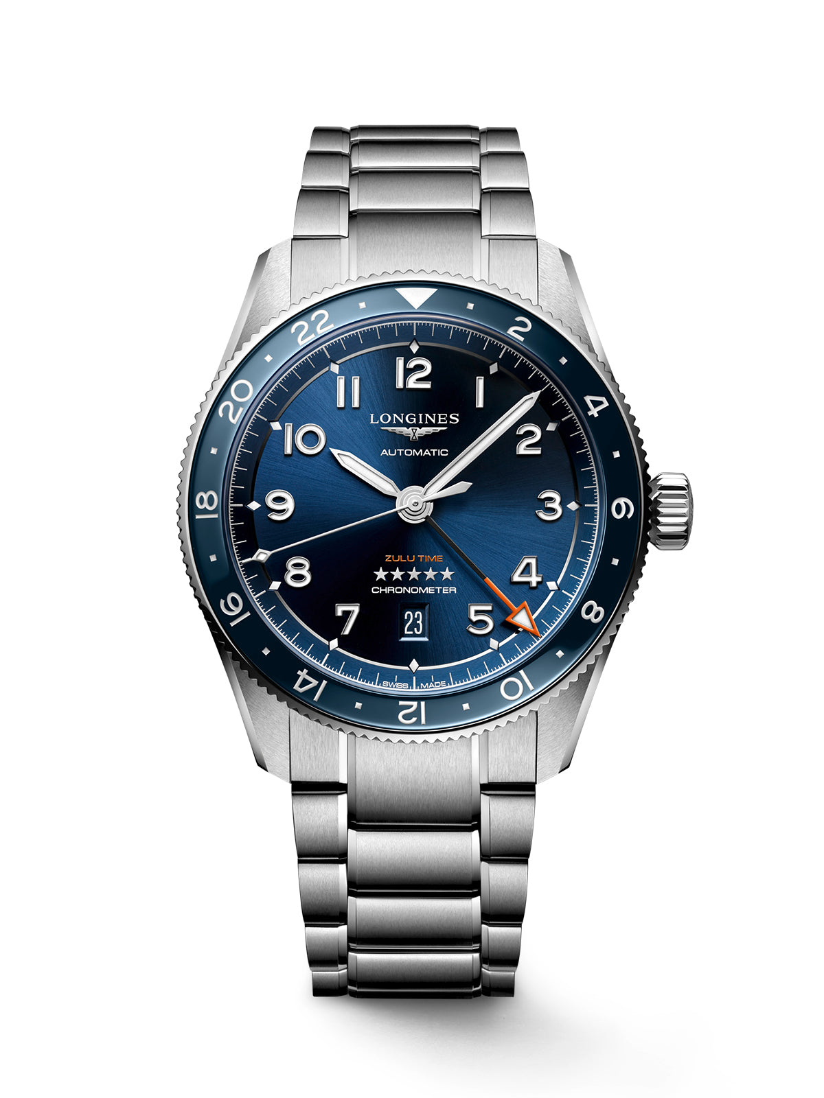 Longines Spirit Zulu Time Watch 42mm L3.812.4.93.6