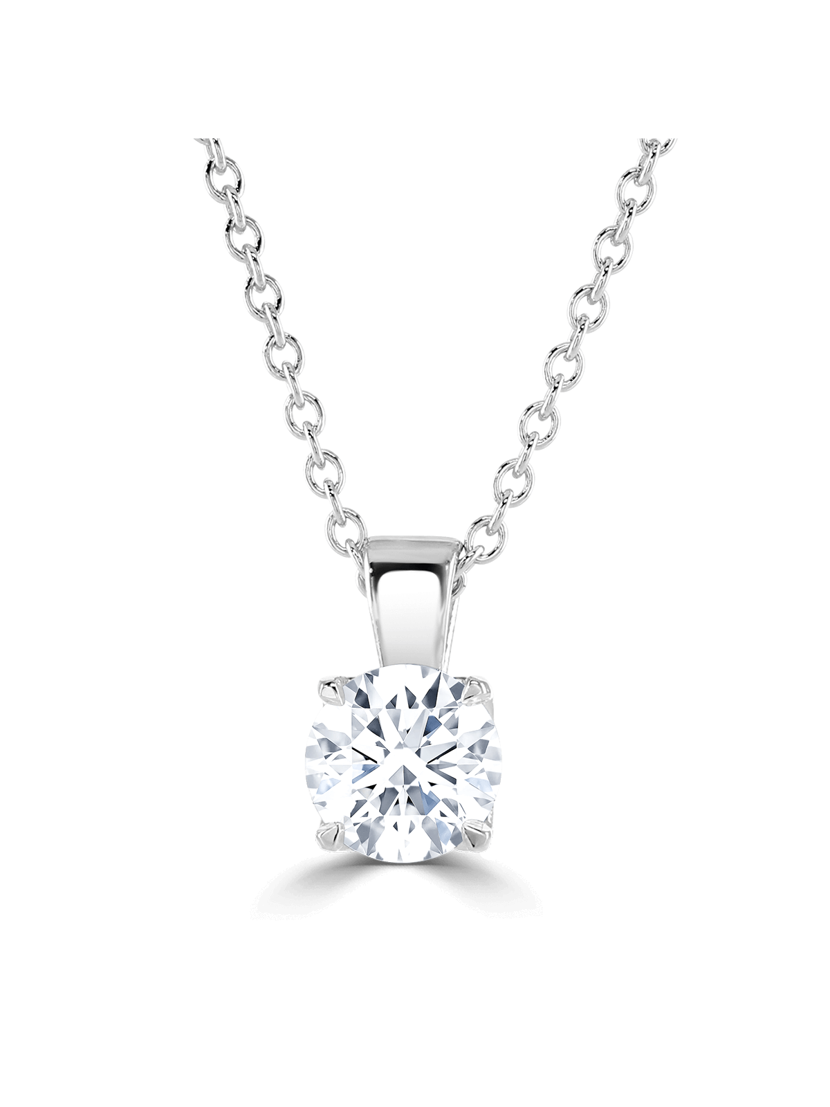 "Magnolia" Approx 0.70ct Brilliant Cut Lab Grown Diamond Solitaire Pendant in Platinum