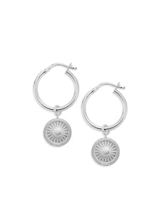 ChloBo Sun Catcher Hoop Earrings in Silver SEH3198