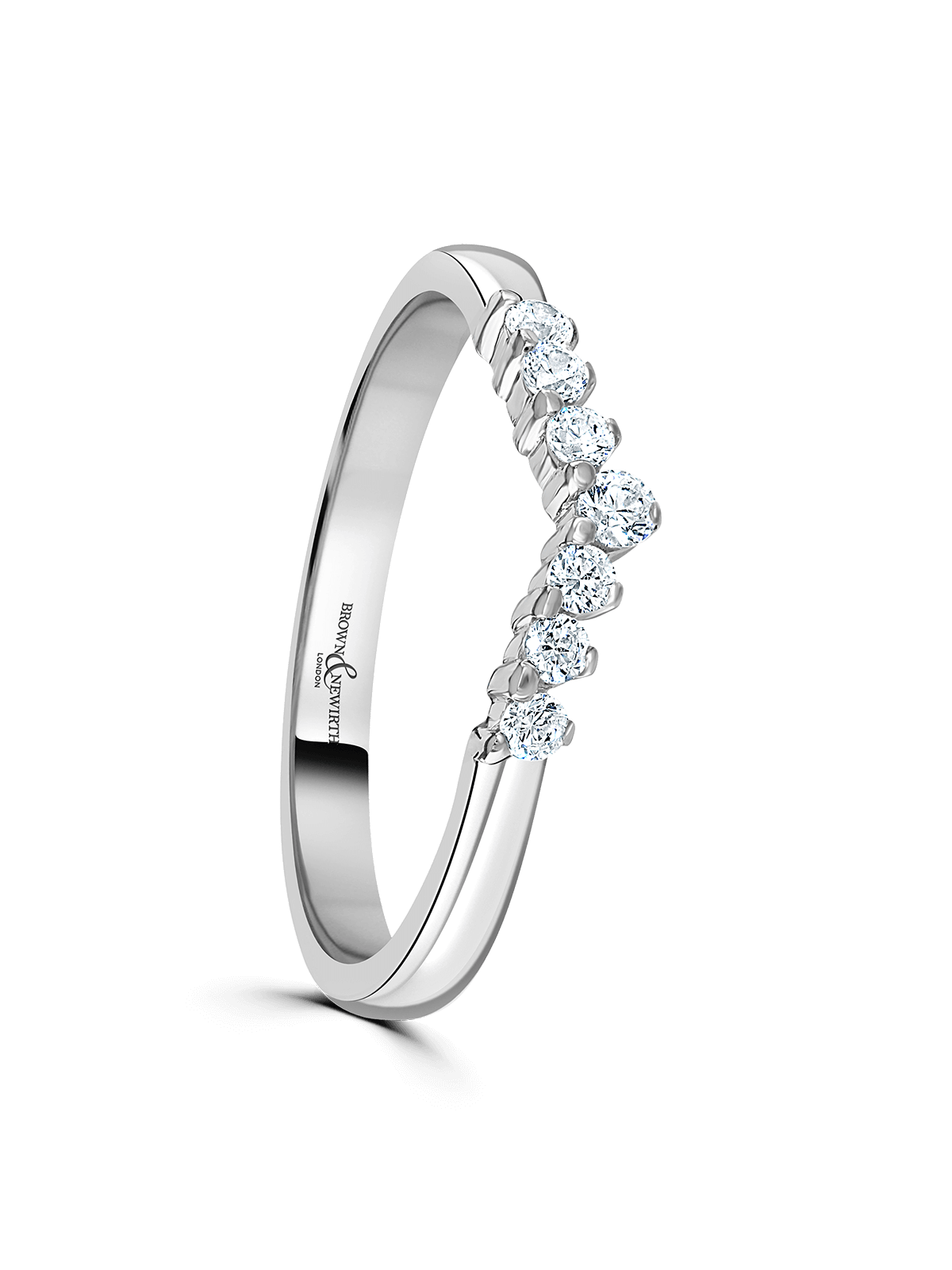 Brown & Newirth Royal 0.15ct Brilliant Cut Diamond Tiara Ring in Platinum