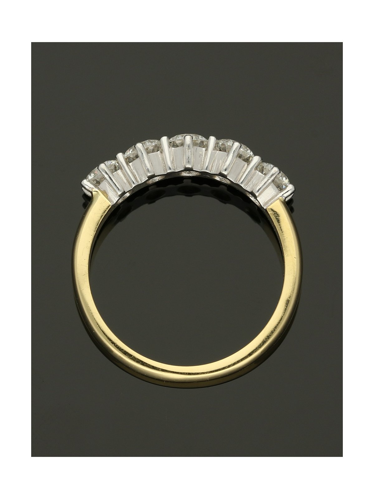 Five Stone Diamond Ring 1.26ct Round Brilliant Cut in 18ct Yellow & White Gold