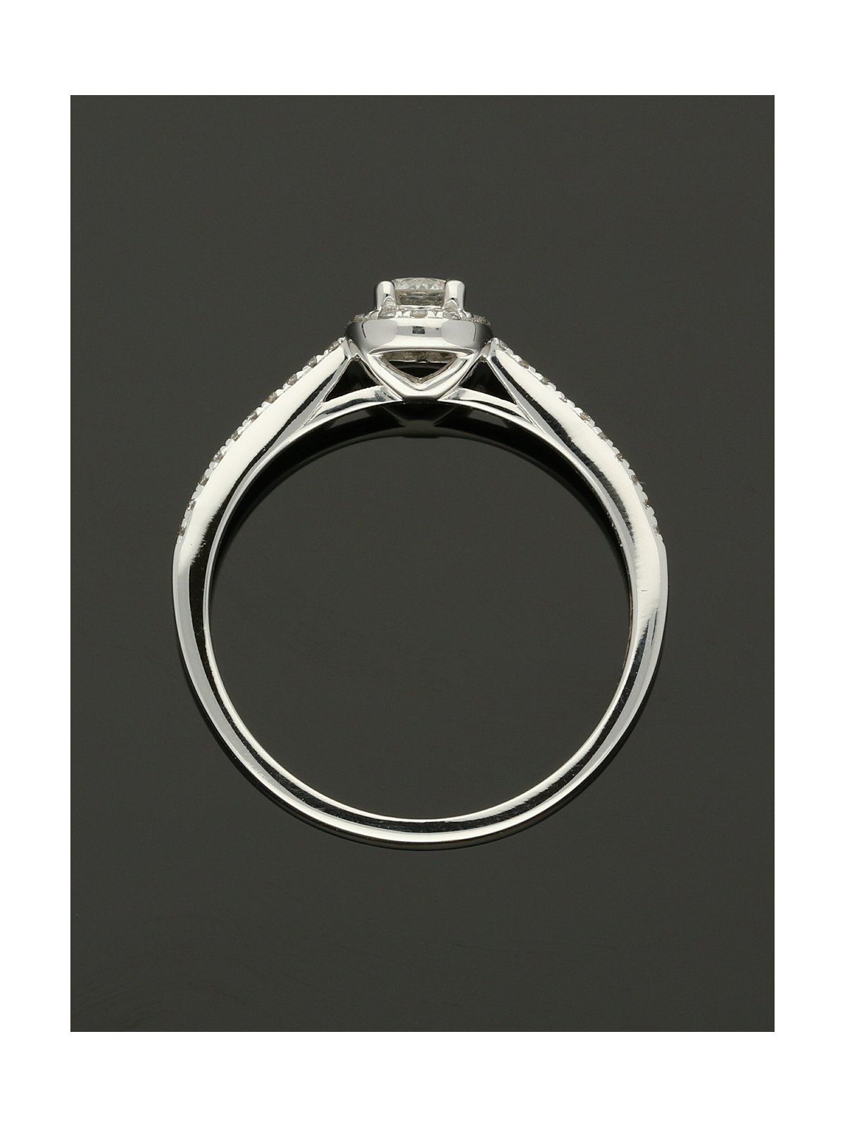 Diamond Cluster Ring 0.25ct Round Brilliant Cut in 18ct White Gold