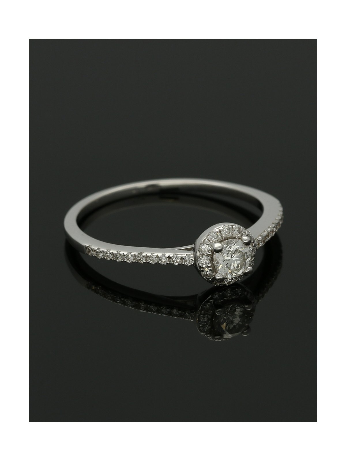 Diamond Cluster Ring 0.25ct Round Brilliant Cut in 18ct White Gold